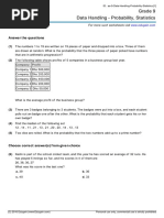 Grade 9 Data Handling Probability Statistics Ae