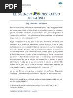  Silencio Administrativo