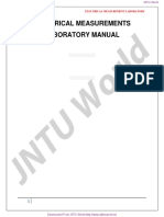 Electrical Measurement Lab Manual