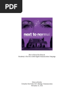 Next To Normal The Musical: Broadway's First Successful Digital Communication Campaign