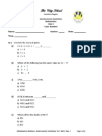 Reinforcement Worksheet - Numbers