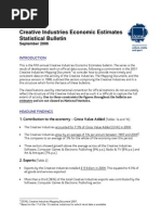 Creative Industries Economic Estimates Statistical Bulletin: September 2006