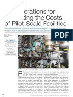 Considerations For Estimating The Costs of Pilot-Scale Facilities