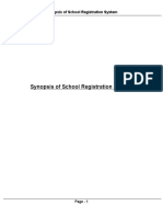 Synopsis of School Registration System