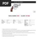 Ruger Redhawk Model 5033 Revolver Specs