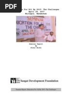 Sangat Sindh Report On Education For All by 2015