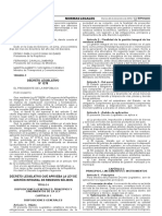 Decreto Legislativo Que Aprueba La Ley de Gestión Integral de Residuos Sólidos