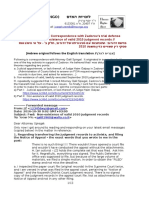 2016-10-30 Zadorov affair: Correspondence with Zadorov’s trial defense counsel, Part II - Non-existence of valid 2010 judgment records// פרשת זדורוב: התכתבות עם סניגוריתו של זדורוב, חלקב’-על אי הימצאות פסקי דין עשויים כדין משנת2010