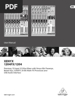 Xenyx 1204FX/1204: User Manual