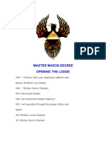 Master Mason Degree