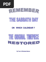 Remember The Sabbath Day On Which Calendar