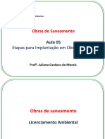 Obras de Saneamento - Etapas para Implantação de Obras Públicas