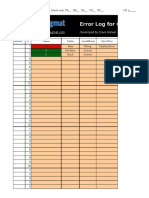 Error Log For GMAT Practice: Developed by Dave Mateer