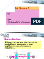 PH0101 Unit 2 Lecture 6: R Jav Biologiceffe/ct of Microwaves