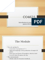 Introduction To Programming For Games Development