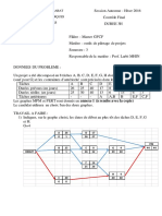 Correction Examen Pilotage Des Projets PDF