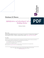 Durham E-Theses: Syllabification and Phonological Rule Application in Tashlhiyt Berber