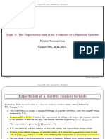 Topic 3: The Expectation and Other Moments of A Random Variable