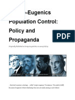 Crypto Eugenics Population Control - Policy and Propaganda