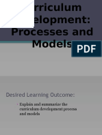 Chapter 1 Module 2 Lesson 3 Curriculum Dev Process Models