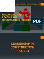 Lecture 6b-Organizing and Leading The Construction Project