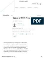 Basics of MRP Area