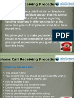 Telephone Call Receiving Procedure