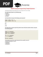 AMCAT Computer Programming Sample