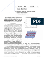 A Compact Ultra-Wideband Power Divider With High Isolation 3.1-10.6 GHZ