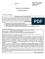 Examen Blanc 2014 2015 Sciences Economiques N°1 Économie Générale Et Statistique 2 BAC