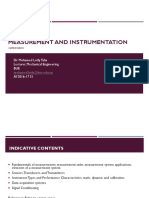 Measurement and Instrumentation: Dr. Mohamed Lotfy Taha Lecturer, Mechanical Engineering BUE AY2016-17 S1