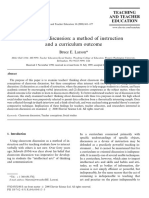 Classroom Discussion: A Method of Instruction and A Curriculum Outcome