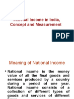 National Income in India, Concept and Measurement