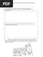 Diagnostico Religión - 1ro A 6to Básico