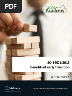 ISO 14001:2015 Benefits of Early Transition: White Paper