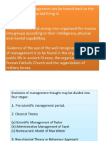 Evolution of Management Thought