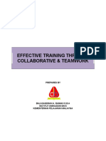 Effective Training Through Collaborative & Teamwork: Prepared by