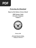 Protecting The Homeland: Report of The Defense Science Board 2000 Summer Study Executive Summary