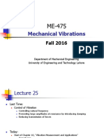 Mechanical Vibrations: Fall 2016