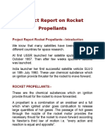 Project Report On Rocket Propellants