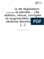 Bentham, Jeremy, Traités de Législation Civile Et Pénale, T. III, 1830