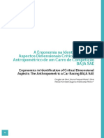 Ergonomia Na Identificação Dos Aspectos Dimensionais Criticios. O Estudo Antropométrico de Um Carro de Competição BAJA SAE