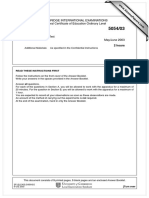 Cambridge International Examinations General Certificate of Education Ordinary Level