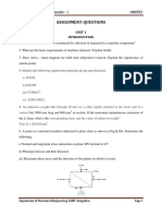 Mech-V-Design of Machine Elements I (10me52) - Assignment