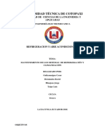 Mantenimiento de Sistemas de Refrigeracion y Climatizacion