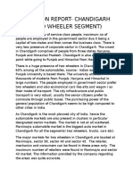 REPORT ANALYSIS (Two Wheeler Segment Chandigarh)