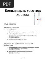 Equilibre Entre Phase Aqueuse