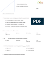 Biology Weekly Worksheet g7s2pb Transport in Humans