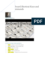 A To Z Keyboard Shortcut Keys and System Commands