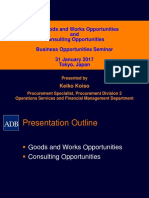アジア開発銀行（ADB） ビジネス･オポチュニティ・セミナー 2017